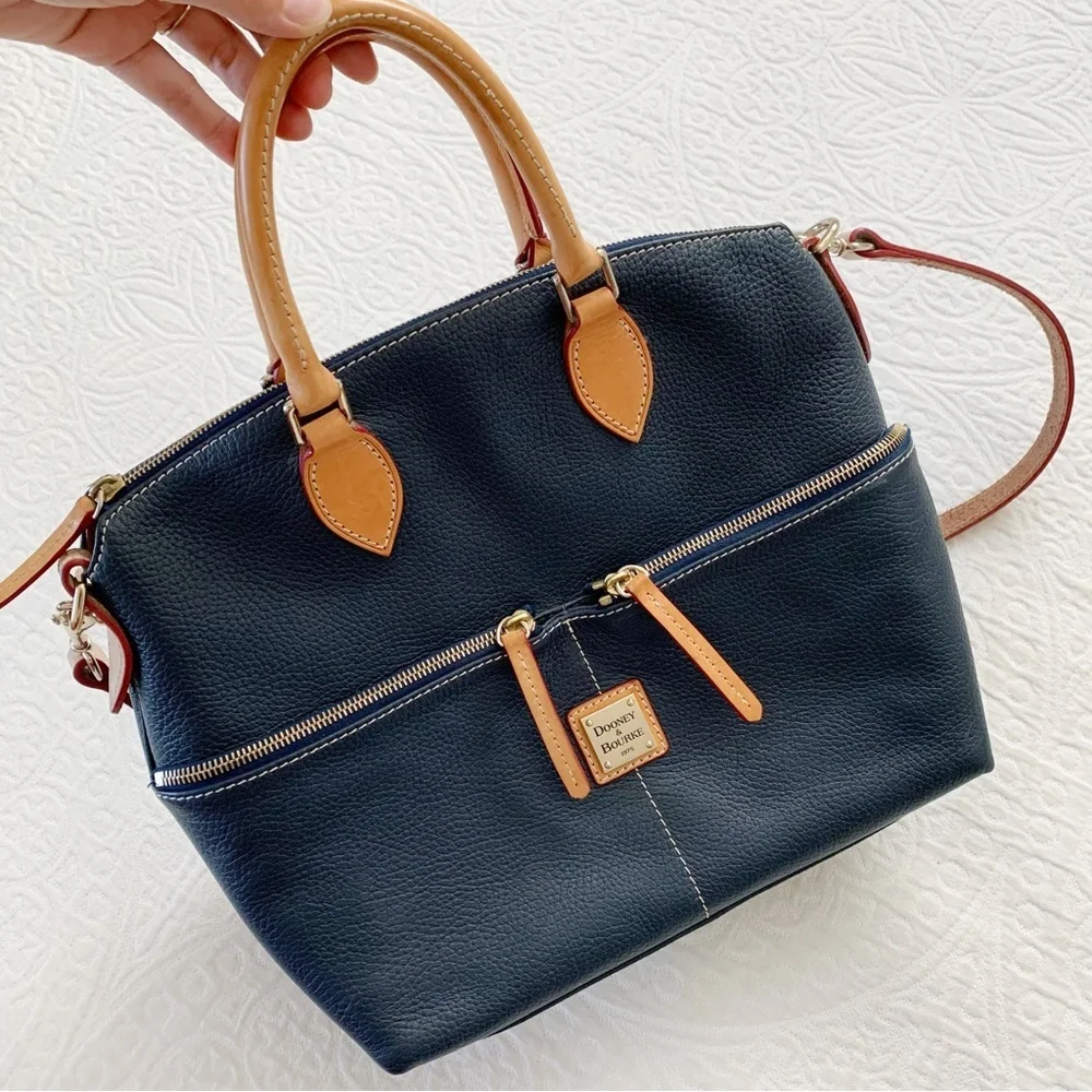 Dooney & Bourke Dillen Leather Double Pocket Satchel‎ and Matching Pouch